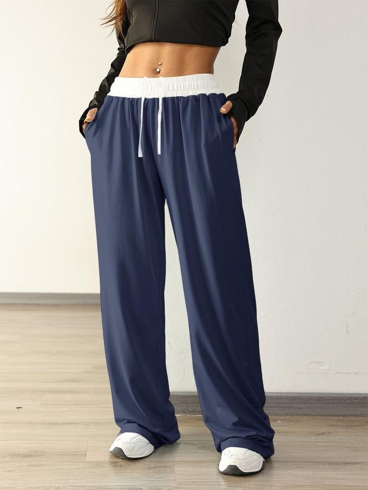 Soft feel women's wide-leg lounge pants, designed for relaxed fit comfort and everyday casual style.