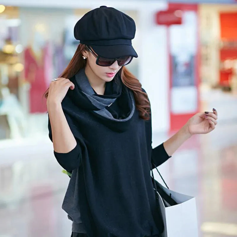 Soft cotton women's retro balloon hat. A vintage fashion accessory for warmth in fall/winter.
