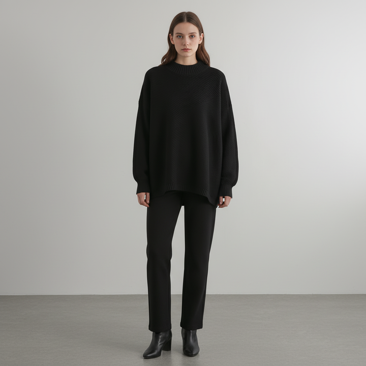 Retro autumn winter women's sweater, cozy knit, relaxed fit, ideal for casual outfits