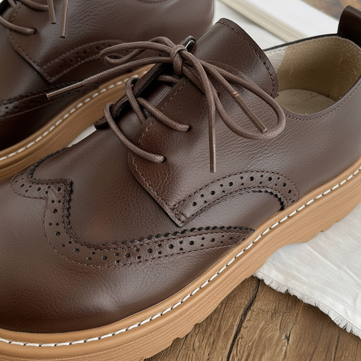 Womens Oxford shoes, black vegan leather, lace-up, perfect for formal or casual chic