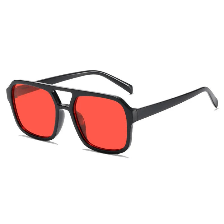 Stylish women's square frame sunglasses, retro prism design, a must-have UV400 accessory.