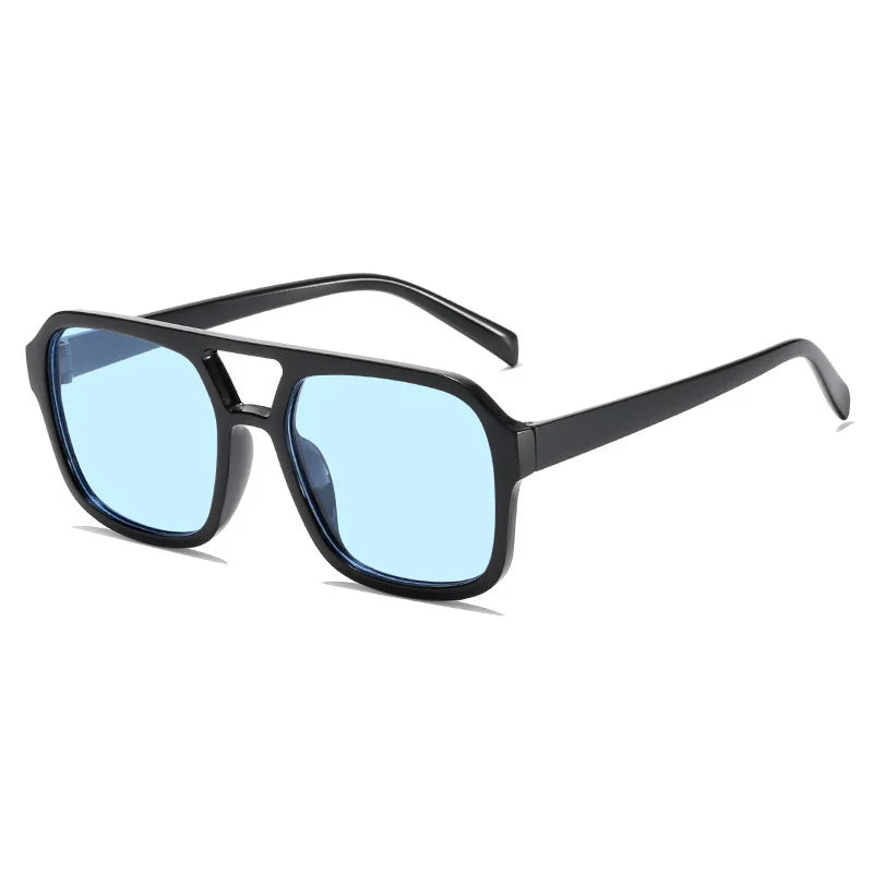 Women's accessories: retro square frame sunglasses, prism lens, essential UV400 eyewear.