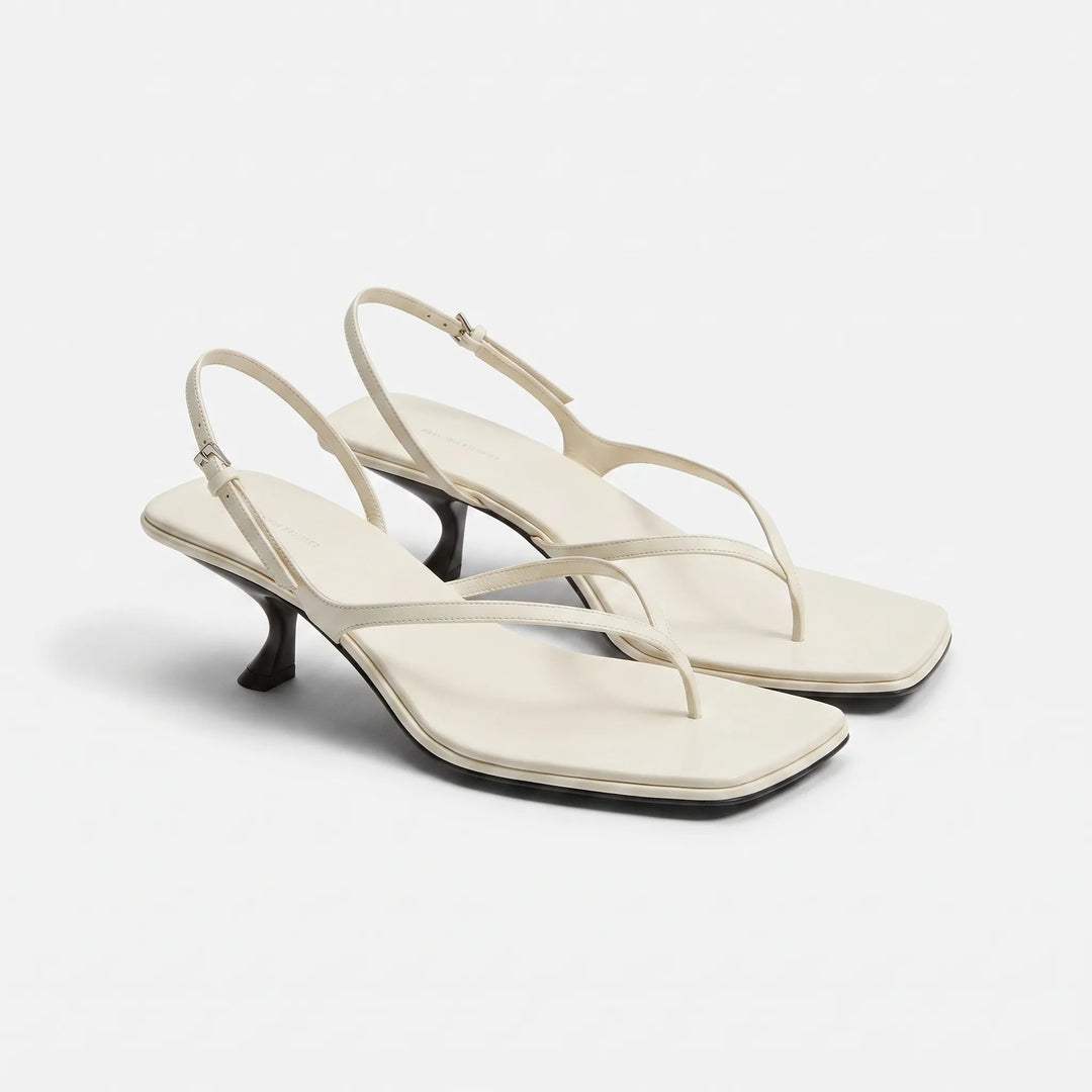 Comfortable retro square toe kitten heel sandals, a stylish choice for women's summer shoes.