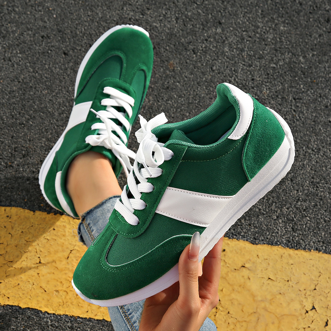 Women's retro Zippa sneakers worn on foot, perfect for casual everyday fashion & comfortable walking.