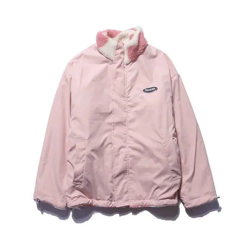 Chic women's reversible jacket, showcasing a beautiful heart design for elegant outerwear.