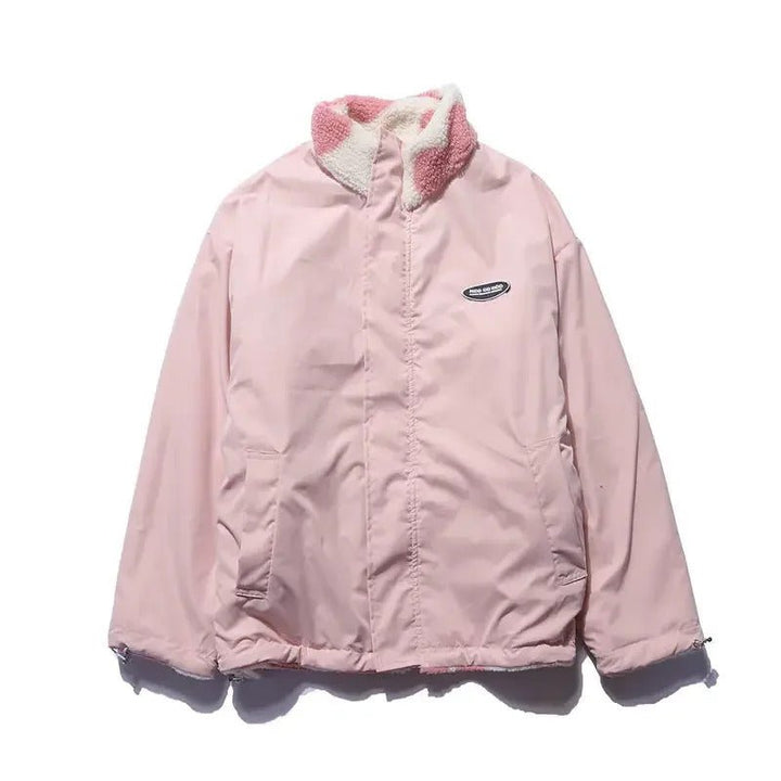 Chic women's reversible jacket, showcasing a beautiful heart design for elegant outerwear.