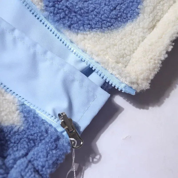 Daily wear women's reversible jacket with a sweet heart print, perfect for versatile styling.