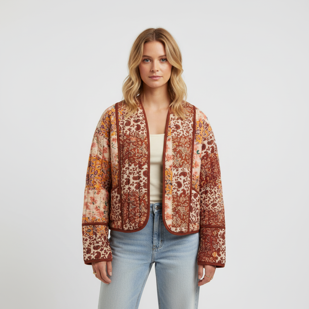 Elegant women's reversible Theresa jacket, perfect for stylish autumn and winter looks