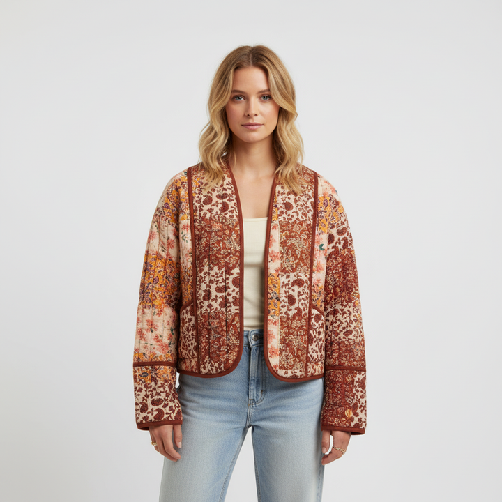 Elegant women's reversible Theresa jacket, perfect for stylish autumn and winter looks