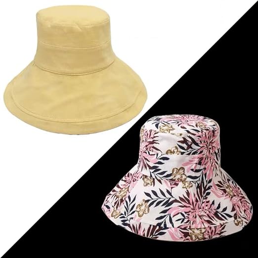Elegant women's sun hat, wide brim and reversible, perfect for vacation beachwear