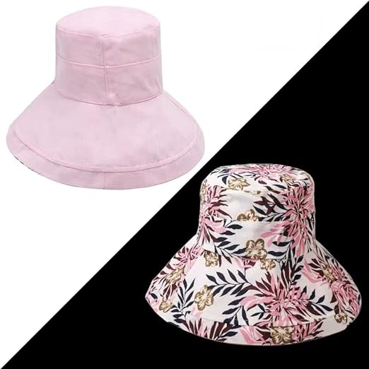 Versatile women's garden hat, reversible wide brim design for sun protection
