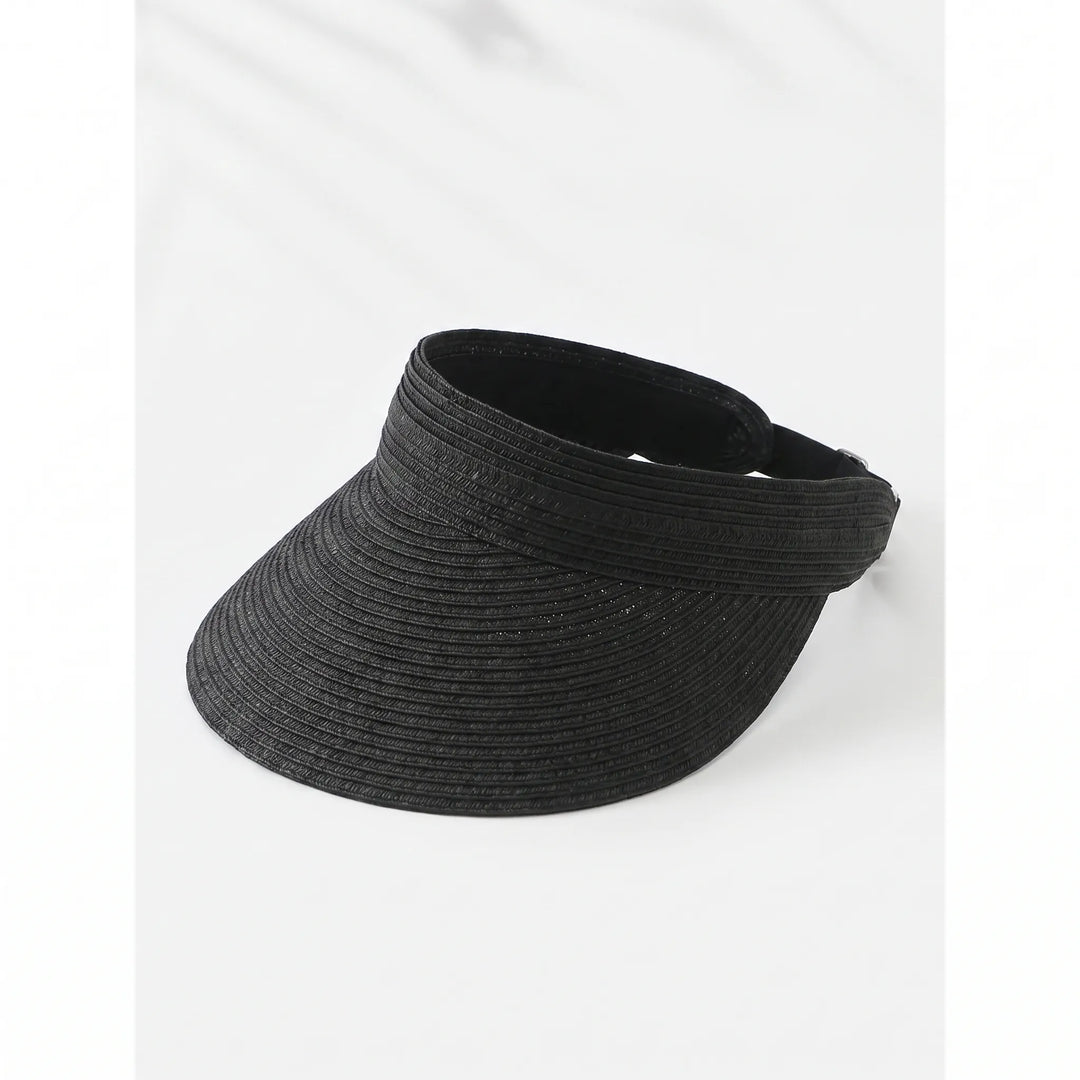 Versatile women's travel sun visor hat, roll-up and packable design. Open top, wide brim for ultimate sun protection.
