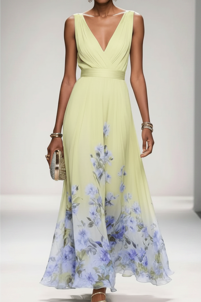 Day to night women's floral maxi dress, a versatile and elegant choice for any occasion.
