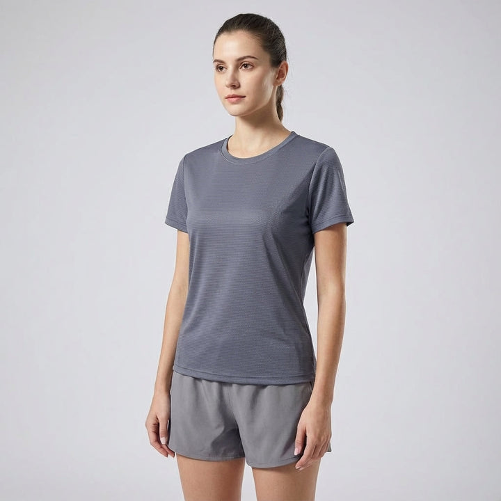 Lightweight short sleeve women's fitness shirt, Sadie quick-dry athletic top for comfortable workouts