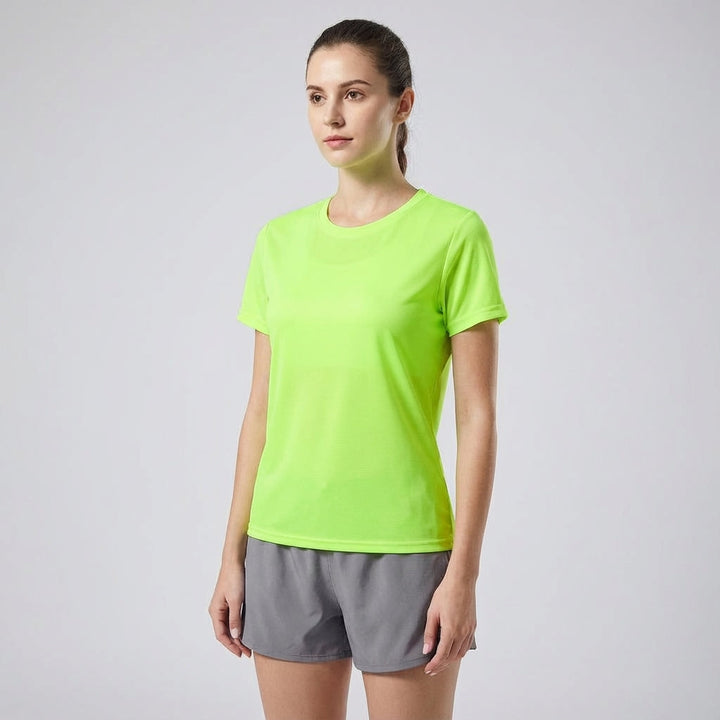 Active women's quick-dry top, Sadie model, short sleeve for breathability during fitness activities