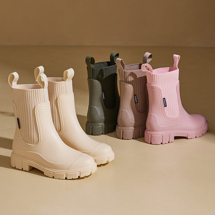 Saige women's waterproof ankle boots with non-slip sole, perfect for rain, fall & winter.