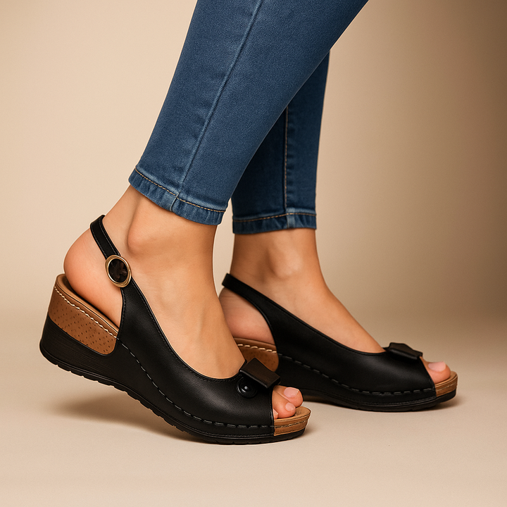 Comfortable Savina women's wedges. Stylish slingback footwear, ideal for all-day wear and fashion.
