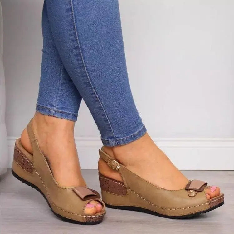 Fashionable Savina women's slingback wedges. Chic and comfortable footwear with elegant style and charm.