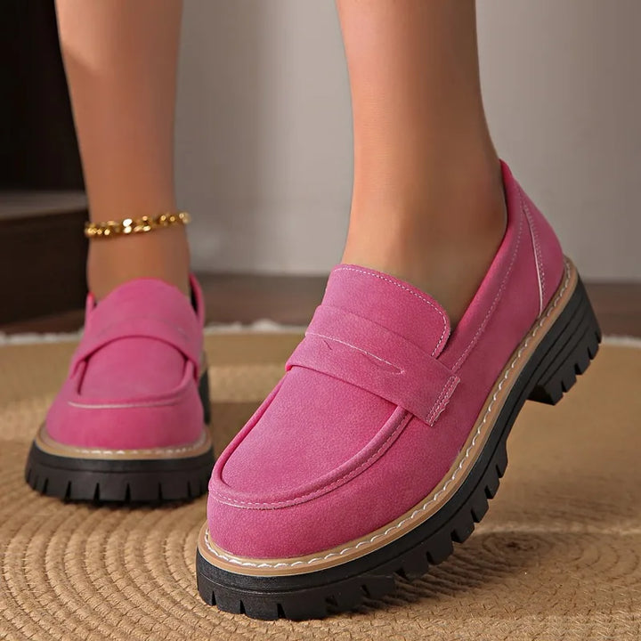 Fashionable Savira platform loafers for women, providing superior orthopedic support & shock absorption.