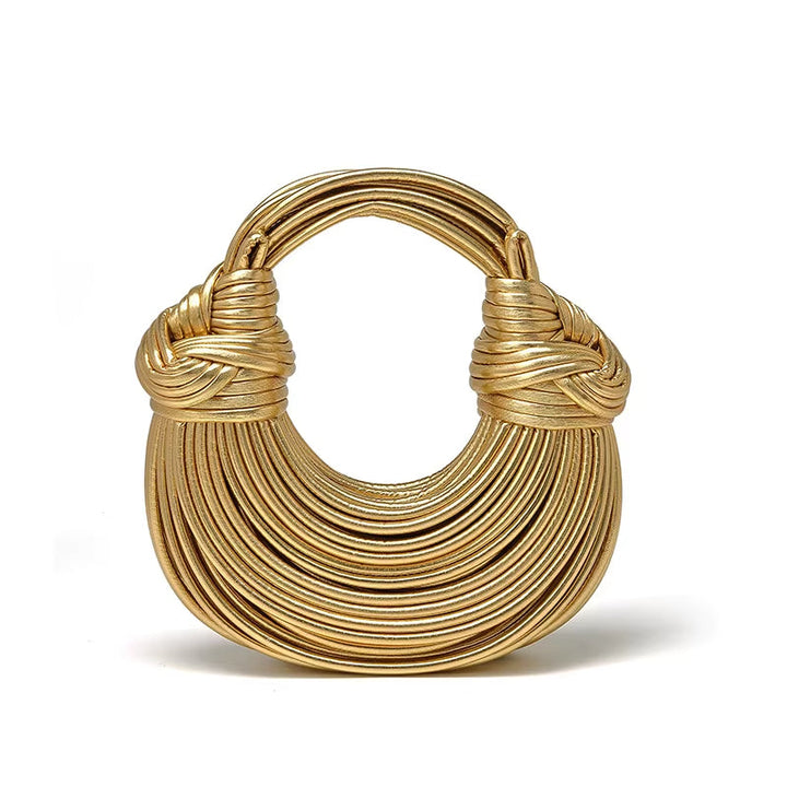 Luxury vegan leather sculptural handbag, a chic and sustainable women's accessory.