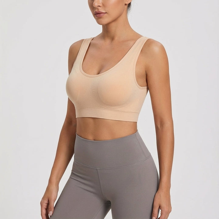 Seamless active sports bra by Sandra, designed for women's comfort and athletic support