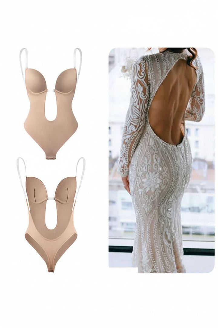 Versatile seamless backless body shaper, ideal for everyday elegance or party wear.