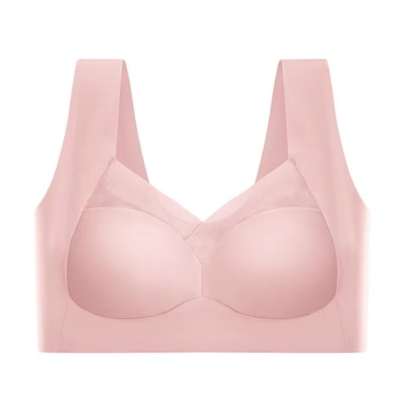 Wireless full coverage seamless bra, ultimate comfort & everyday support lingerie.