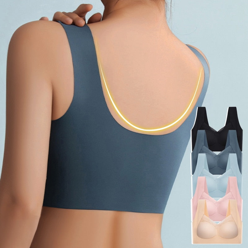Soft polyamide seamless comfort bra, perfect for everyday wireless support.