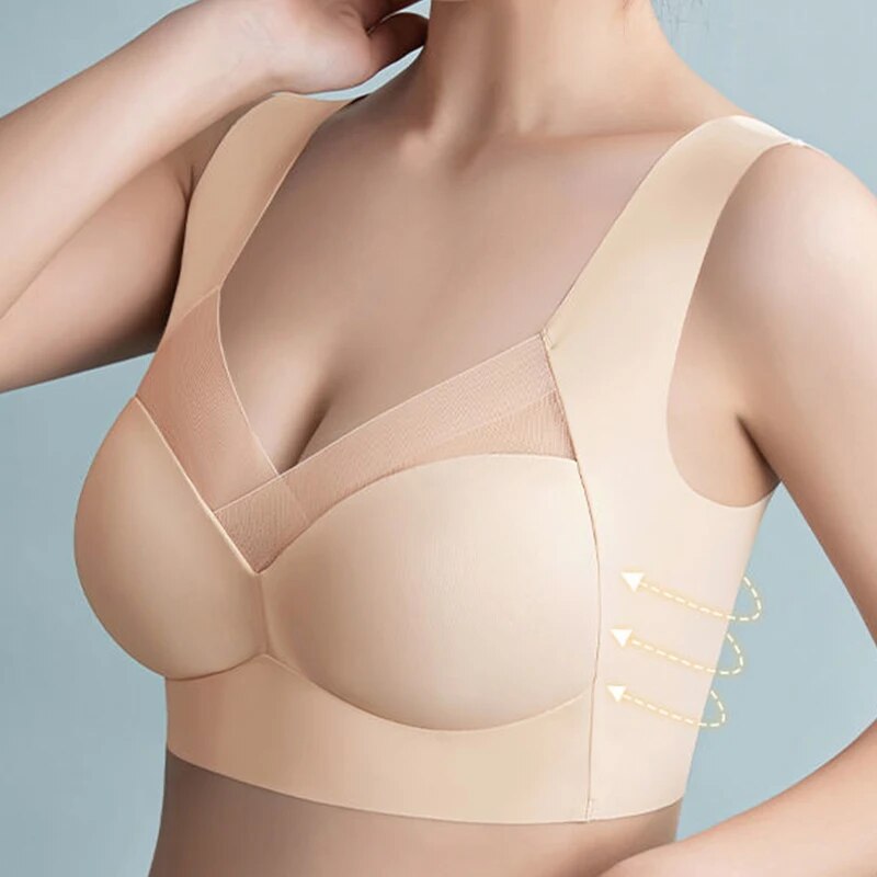 Seamless push-up comfort bra for women, offering gentle lift & everyday wear.