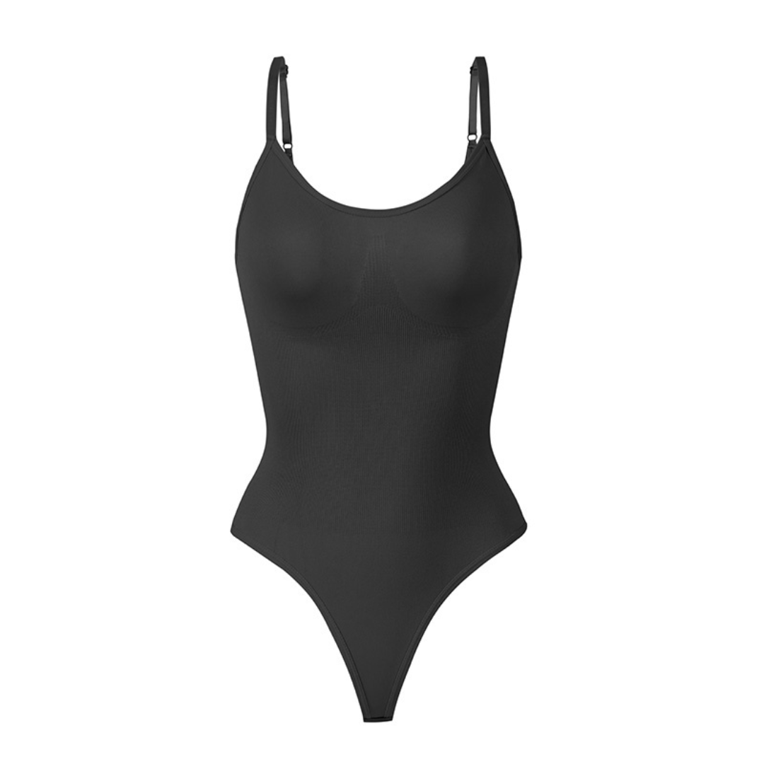Corrective seamless bodysuit: women's slimming undergarment, invisible.