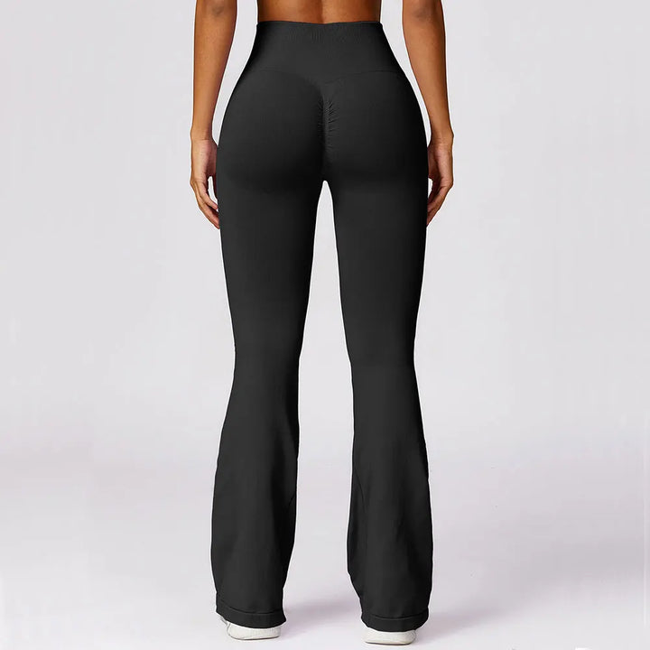 High waist seamless flared activewear leggings, ideal for dance, yoga, and workouts.