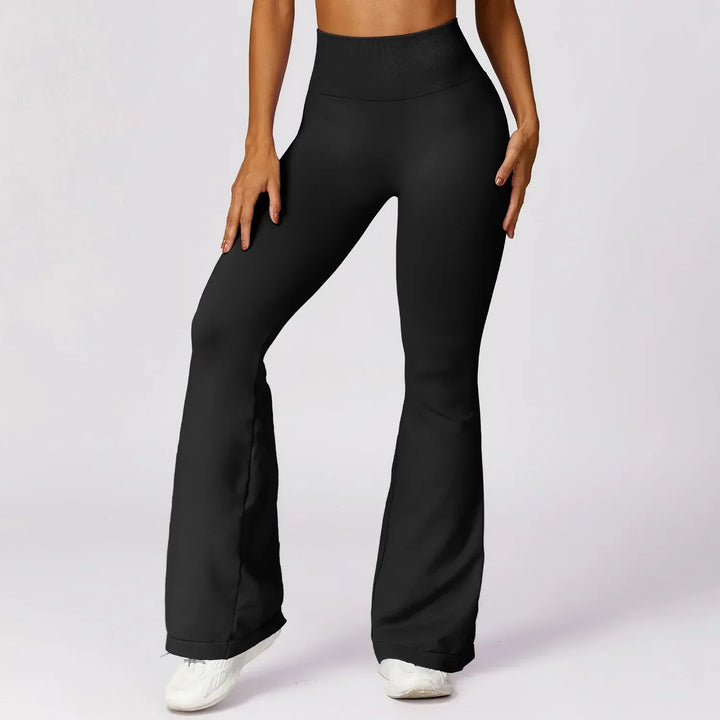 Versatile seamless flared leggings, perfect high waist activewear for women's yoga & casual.