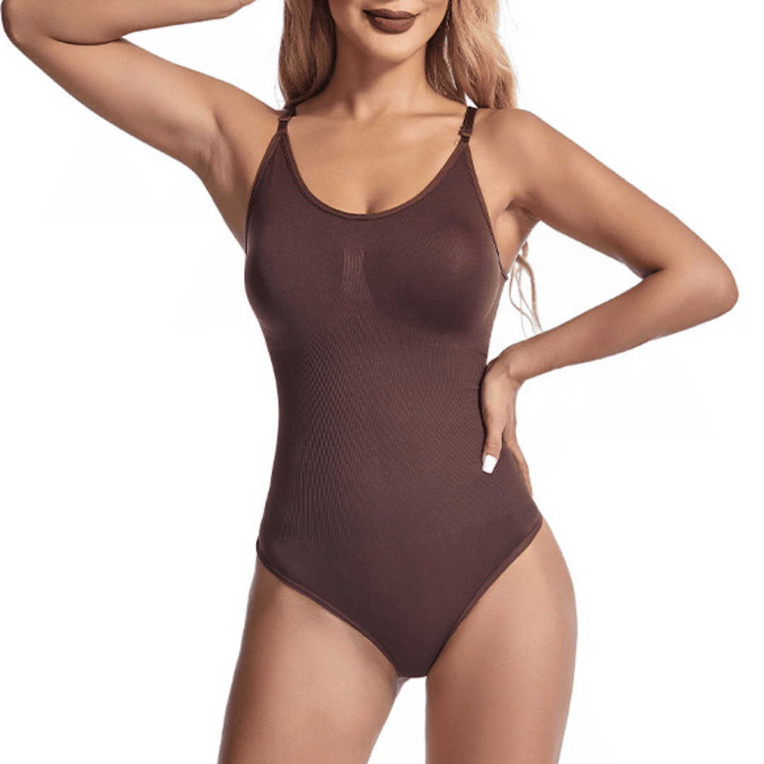 Seamless shaping bodysuit for women with thong back, corrective underwear for ultimate comfort