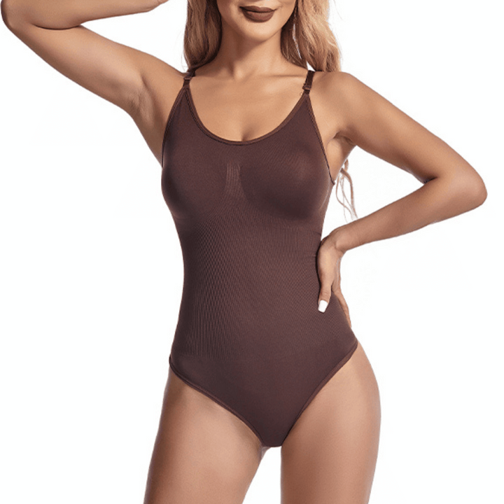 Seamless shaping bodysuit for women with thong back, corrective underwear for ultimate comfort