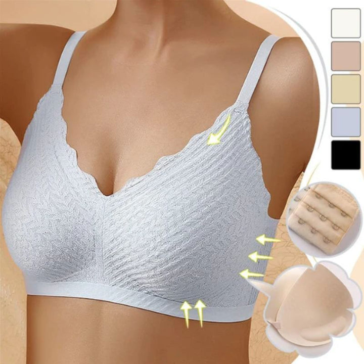 Women's breathable seamless wireless bra, offering gentle support and ultimate comfort for daily wear.