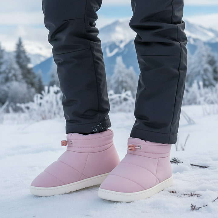 Women's Selina winter thermal waterproof non-slip snow boots, side view, black