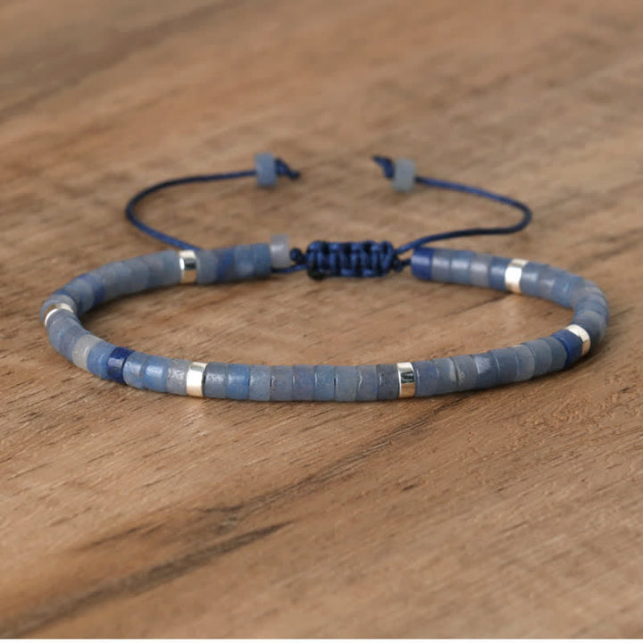Spiritual Seraphina women's bracelet, braided with healing natural stone rollers.