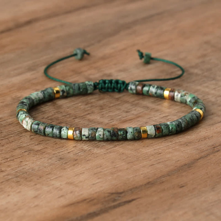 Spiritual Seraphina women's braided bracelet, featuring 2.4mm natural healing stones.