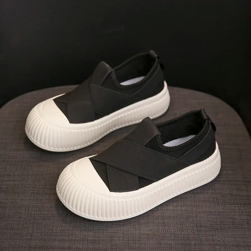 Women's Seraphine platform sneakers, a chic slip-on loafer in crisp white.