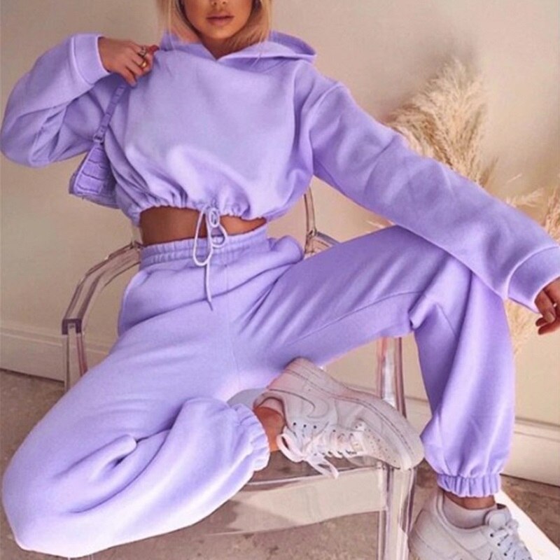 Black Serena women's tracksuit, soft & comfy, ideal for workouts, loungewear, or casual style.