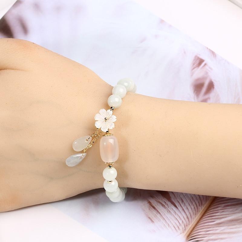 Ayana Serenity Jade Bracelet, a beautiful and calming crystal jewelry piece with genuine jade and agate