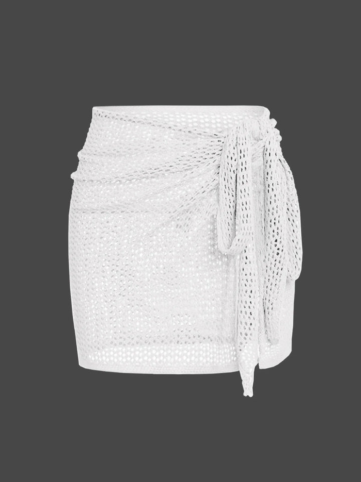 Elegant women's sheer mesh skirt cover up. Ideal for resort wear & beach fashion.