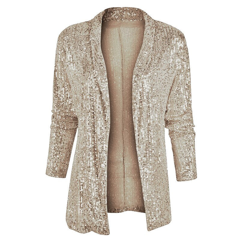 Dazzling women's sequin vest top, shimmering glitter design, ideal for parties & fashion.