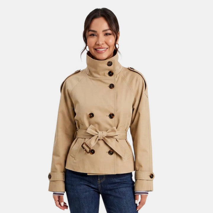 Lightweight women's trench jacket, a fashionable and comfortable outerwear for spring and autumn.