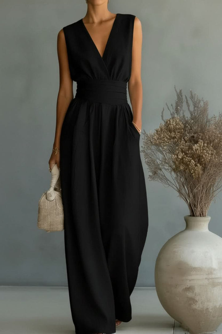 Women's sleek cross waist co-ord set in a tailored, elegant two-piece style, perfect for smart casual wear.