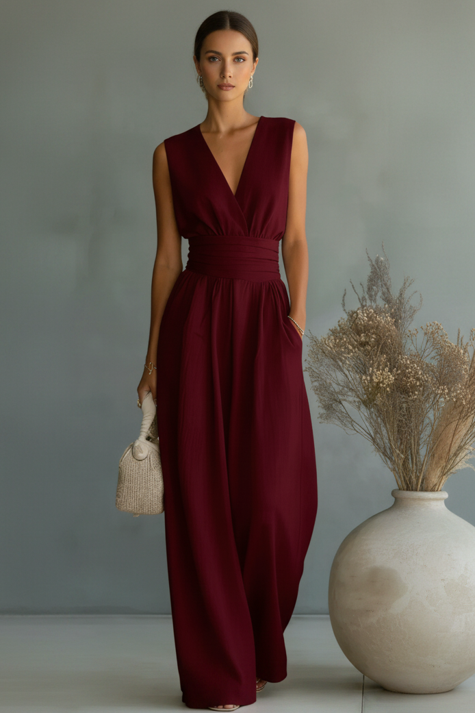 Tailored women's cross waist co-ord set, featuring a sleek design for a sophisticated business casual look.
