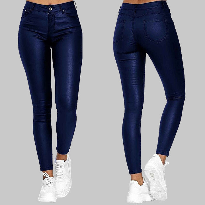 Women's sleek high-waist slim pants, perfect for a modern chic look and versatile fashion.