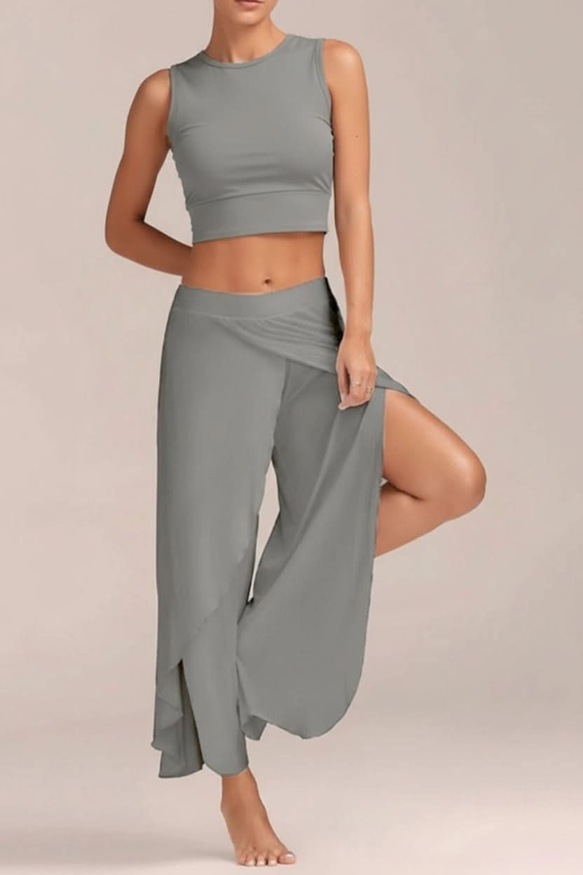 Full-length women's sleek high waisted yoga pants. Ideal activewear leggings for comfort, flexibility & stylish workouts.