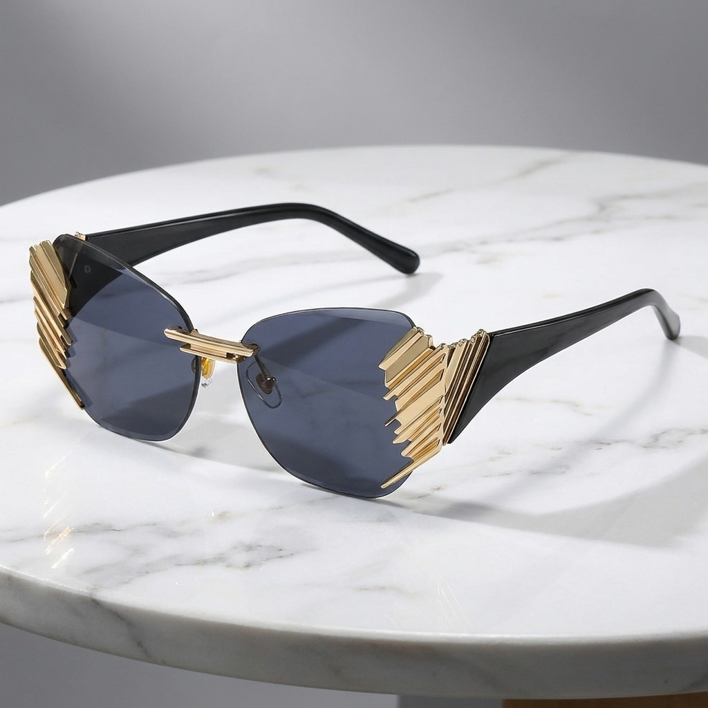 Green tea gradient mirrored women's sunglasses; sleek, anti-reflective, and lightweight fashion accessory.