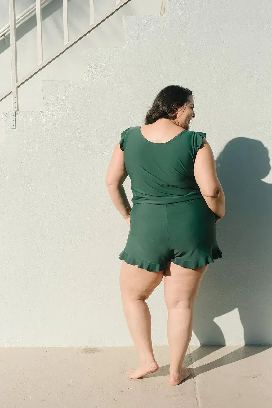 Sleek and supportive Nina swimsuit, one-piece with built-in bra, quick dry feature
